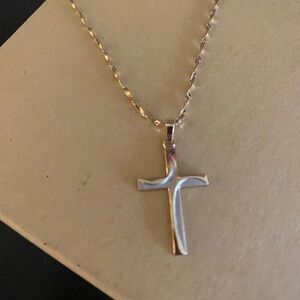 14K Gold Chain & 14k Gold Cross